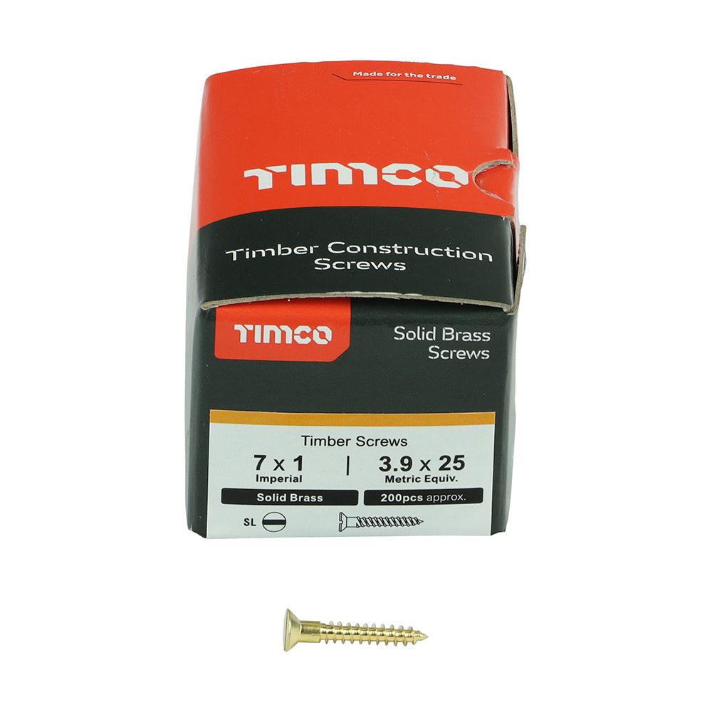 TIMCO Solid Brass Countersunk Woodscrews