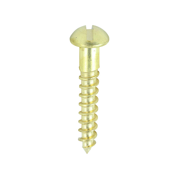 TIMCO Solid Brass Round Head Woodscrews