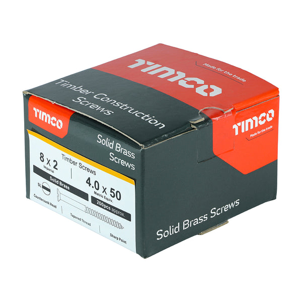 TIMCO Solid Brass Countersunk Woodscrews