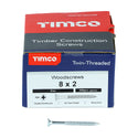 TIMCO Twin-Threaded Countersunk Silver Woodscrews