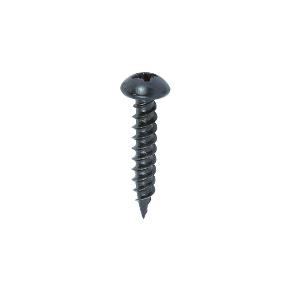 TIMCO Twin-Threaded Round Head Black Woodscrews