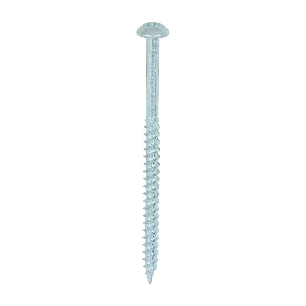 TIMCO Twin-Threaded Round Head Silver Woodscrews