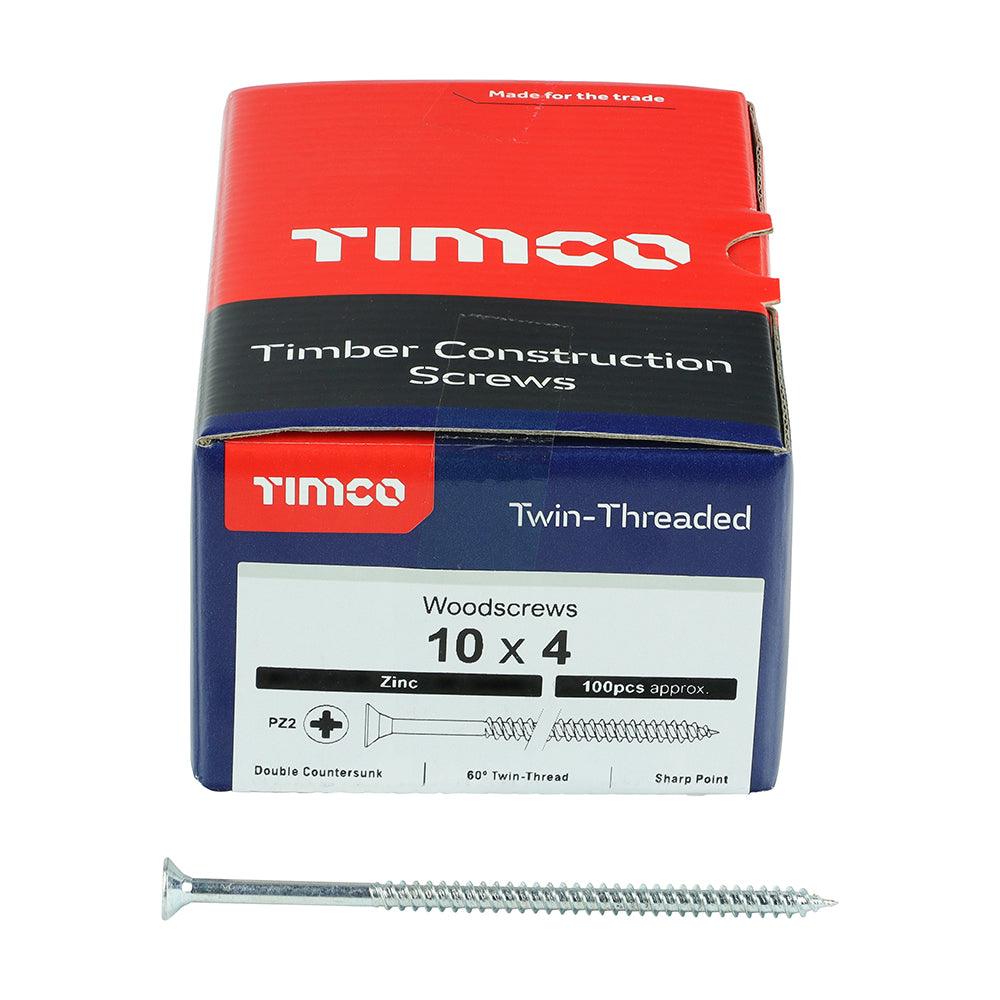 TIMCO Twin-Threaded Countersunk Silver Woodscrews