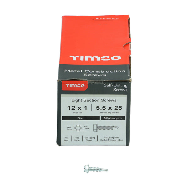 TIMCO Self-Drilling Light Section Silver Screws