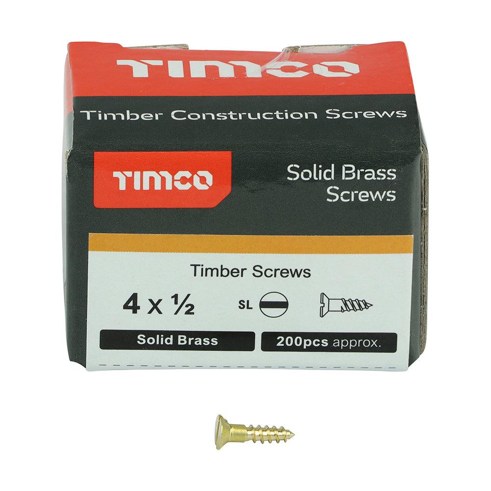 TIMCO Solid Brass Countersunk Woodscrews