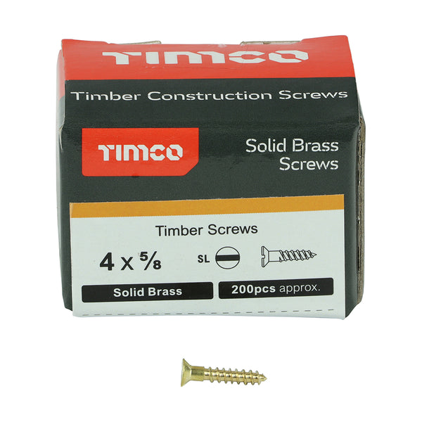 TIMCO Solid Brass Countersunk Woodscrews