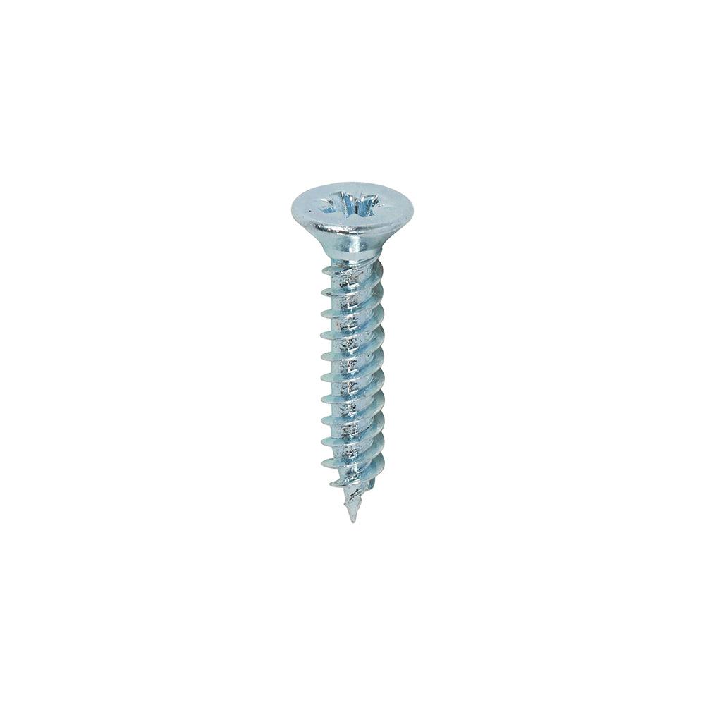 TIMCO Twin-Threaded Countersunk Silver Woodscrews - 0