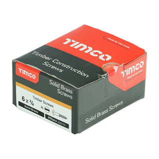 TIMCO Solid Brass Round Head Woodscrews