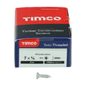 TIMCO Twin-Threaded Countersunk Silver Woodscrews