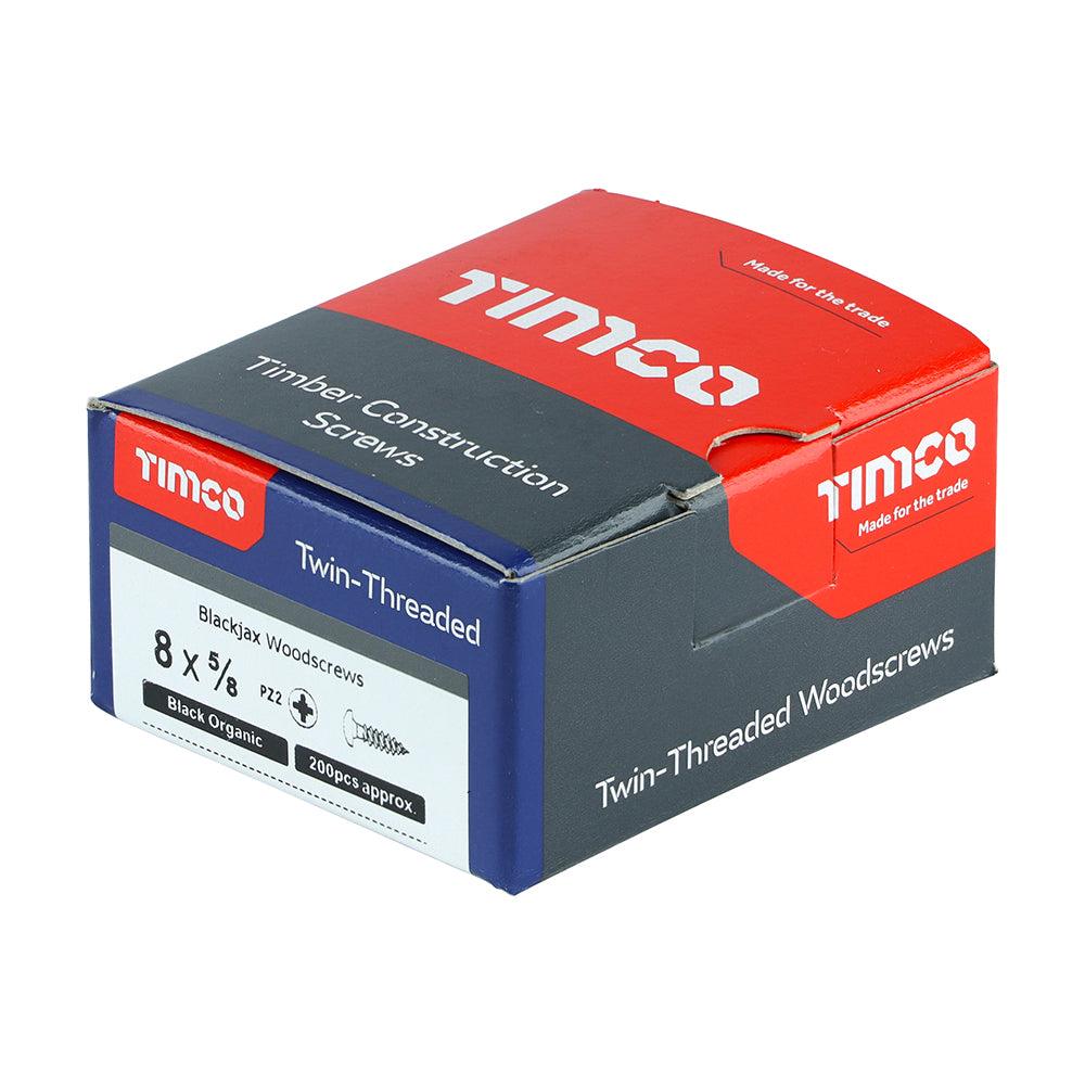 TIMCO Twin-Threaded Round Head Black Woodscrews