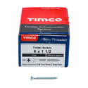 TIMCO Twin-Threaded Countersunk Silver Woodscrews