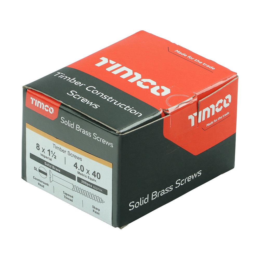 TIMCO Solid Brass Countersunk Woodscrews