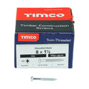 TIMCO Twin-Threaded Round Head Silver Woodscrews