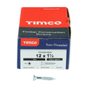 TIMCO Twin-Threaded Countersunk Silver Woodscrews