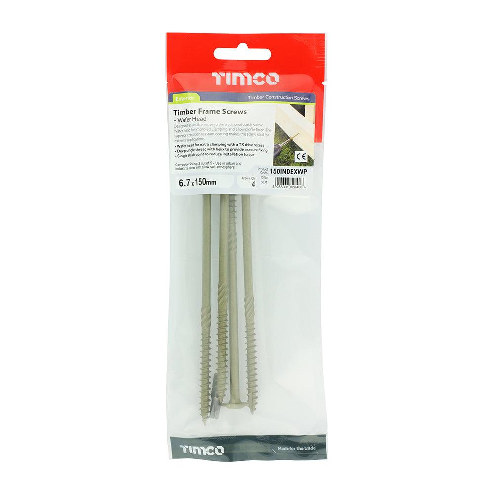 TIMCO Wafer Head Exterior Green Timber Screws - 0