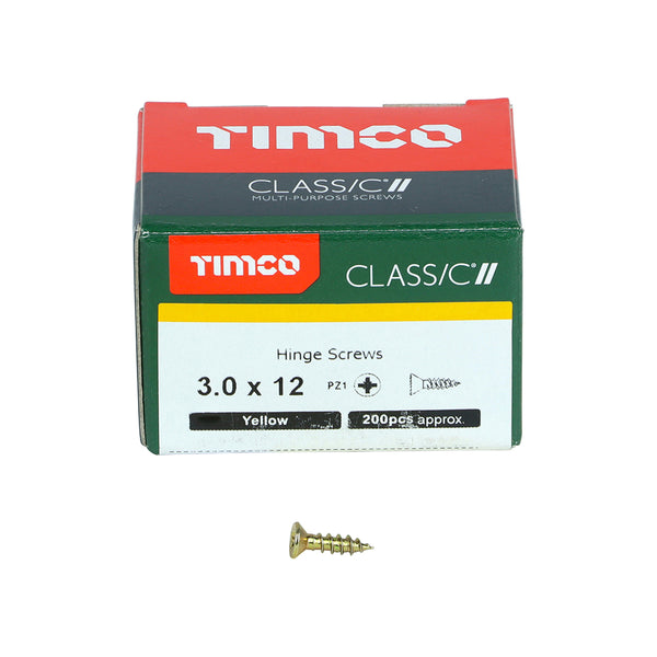 TIMCO Classic Multi-Purpose Reduced Head Countersunk Gold Piano Hinge Woodscrews