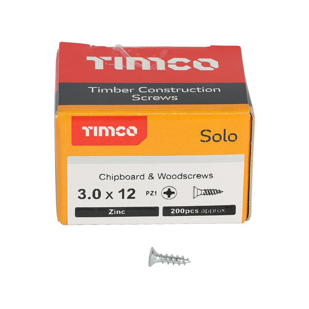 TIMCO Solo Countersunk Silver Woodscrews