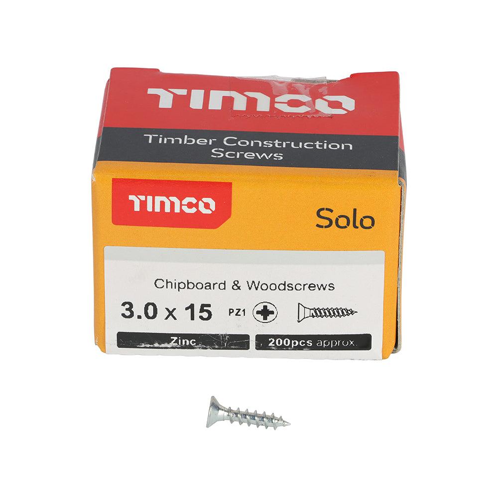 TIMCO Solo Countersunk Silver Woodscrews