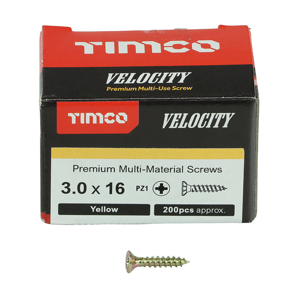 TIMCO Velocity Premium Multi-Use Countersunk Gold Woodscrews