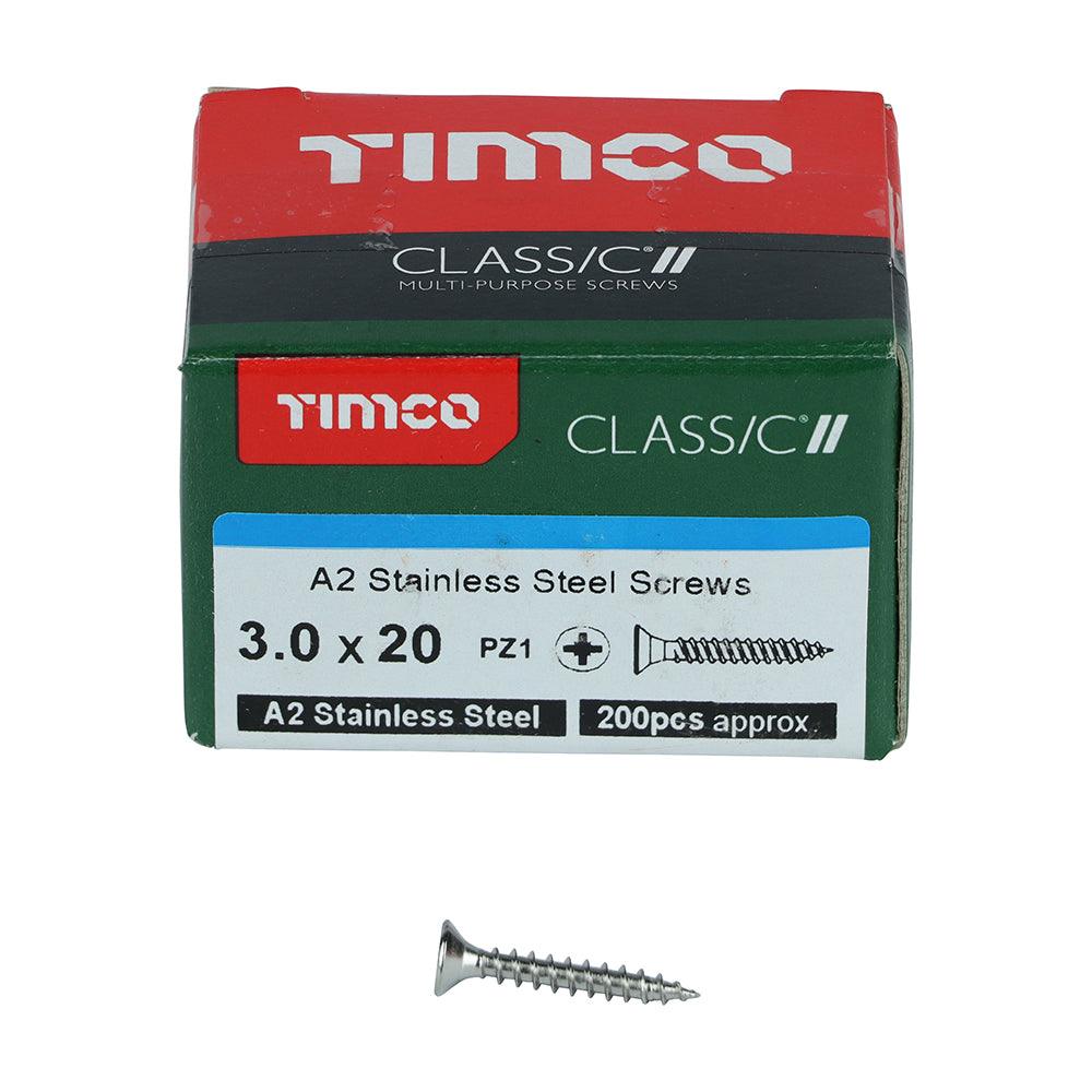 TIMCO Classic Multi-Purpose Countersunk A2 Stainless Steel Woodcrews