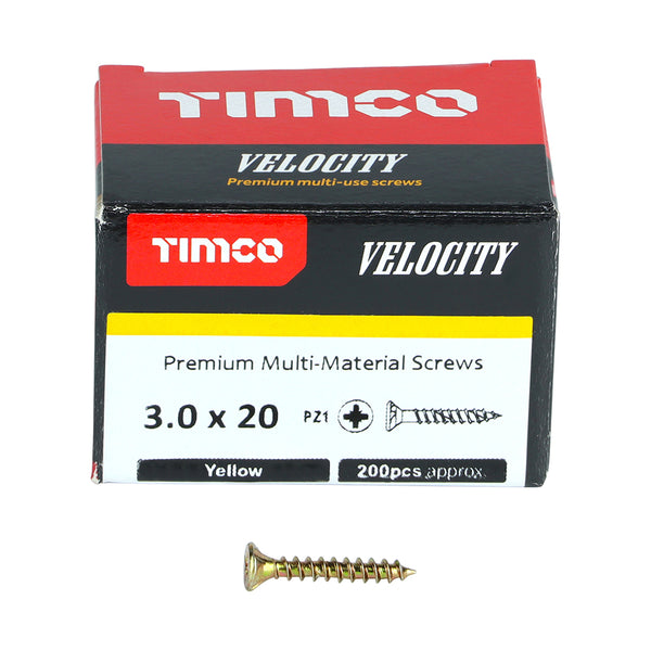 TIMCO Velocity Premium Multi-Use Countersunk Gold Woodscrews