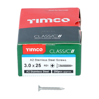 TIMCO Classic Multi-Purpose Countersunk A2 Stainless Steel Woodcrews