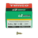 TIMCO C2 Strong-Fix Multi-Purpose Premium Countersunk Gold Woodscrews