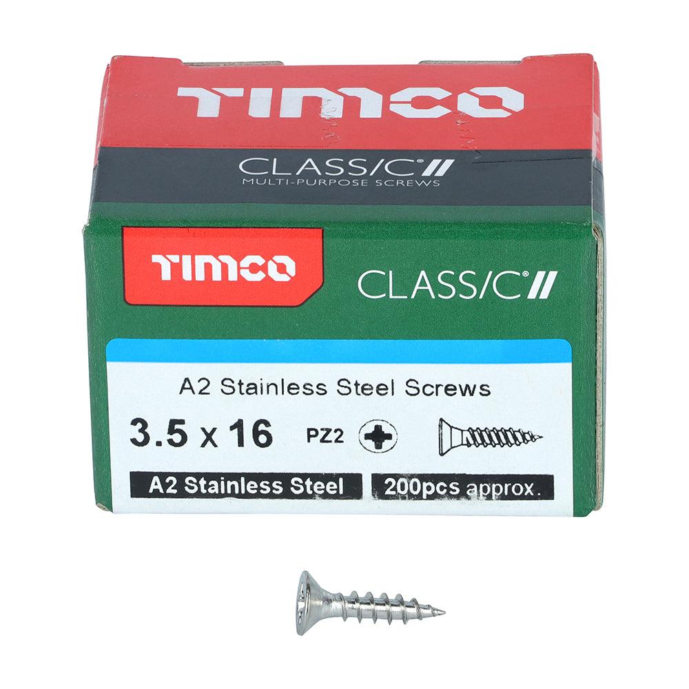 TIMCO Classic Multi-Purpose Countersunk A2 Stainless Steel Woodcrews