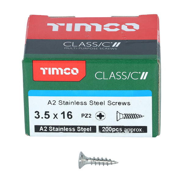 TIMCO Classic Multi-Purpose Countersunk A2 Stainless Steel Woodcrews