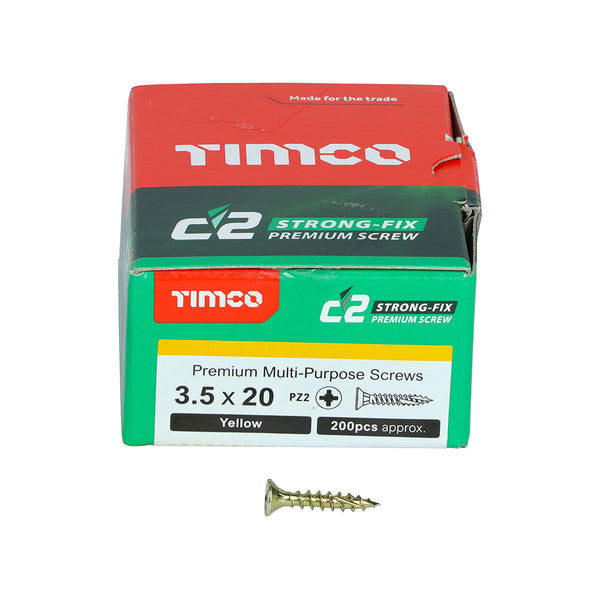 TIMCO C2 Strong-Fix Multi-Purpose Premium Countersunk Gold Woodscrews