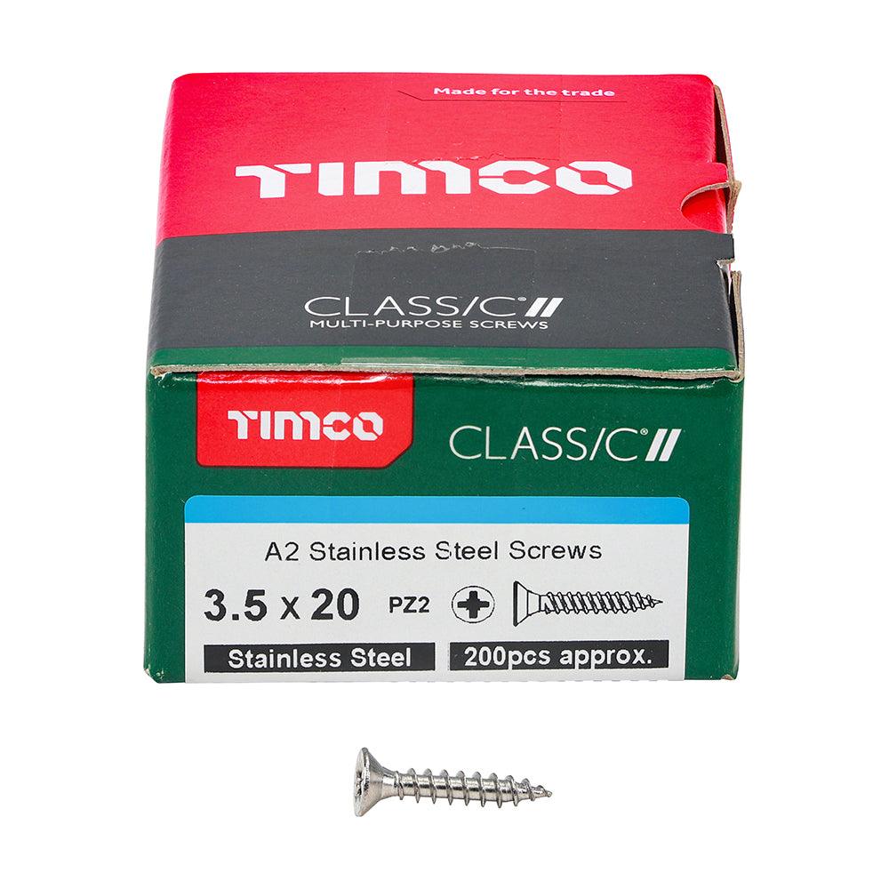 TIMCO Classic Multi-Purpose Countersunk A2 Stainless Steel Woodcrews