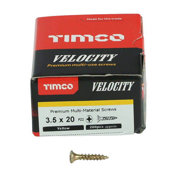 TIMCO Velocity Premium Multi-Use Countersunk Gold Woodscrews