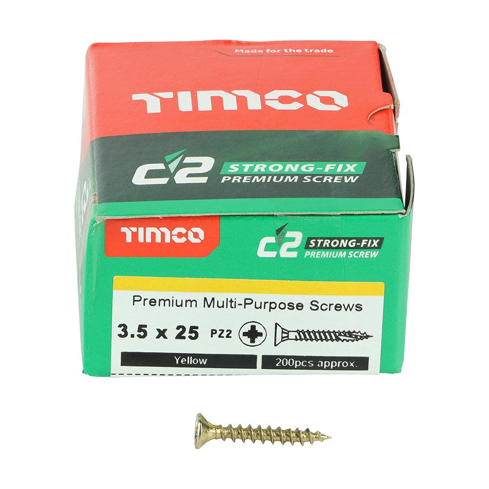 TIMCO C2 Strong-Fix Multi-Purpose Premium Countersunk Gold Woodscrews