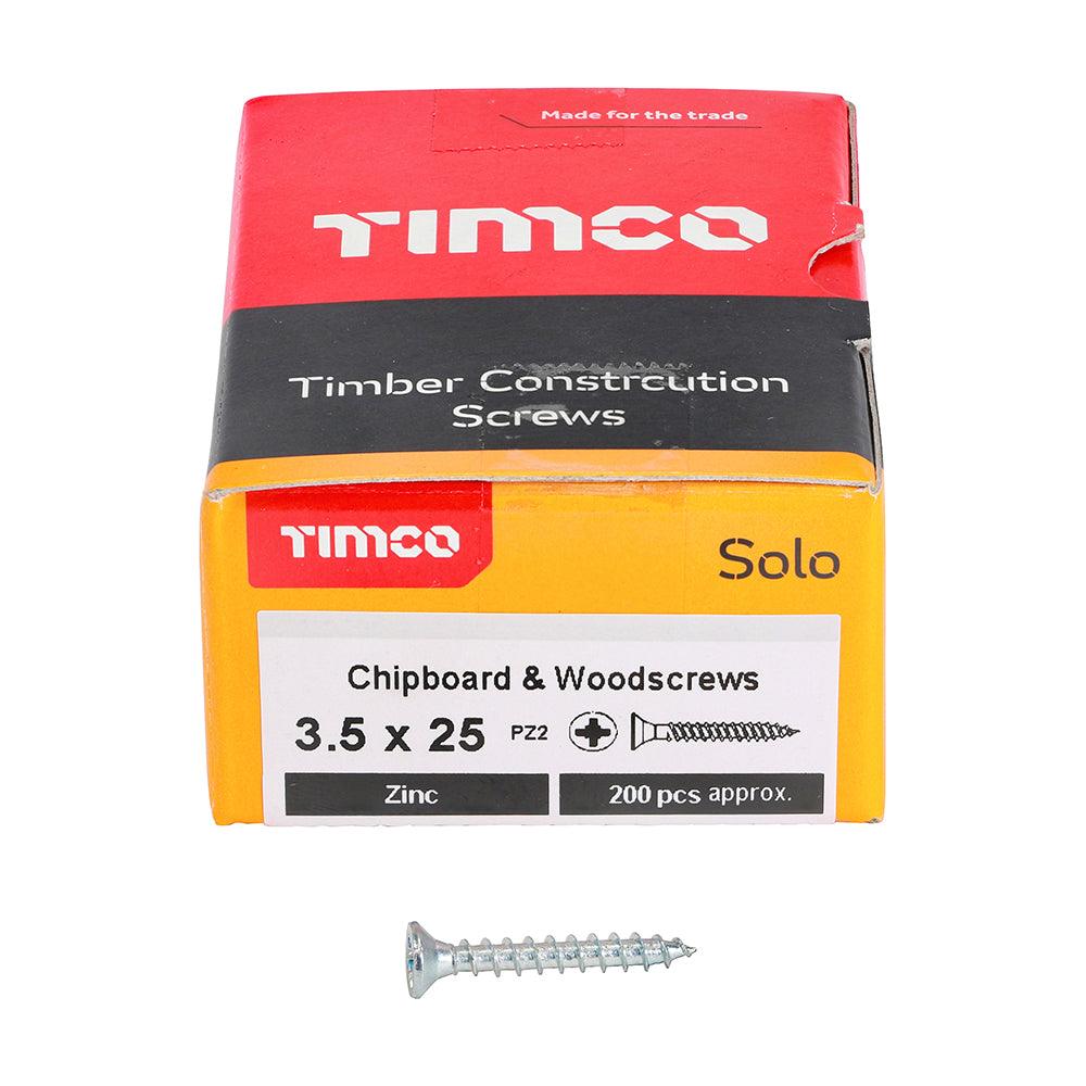 TIMCO Solo Countersunk Silver Woodscrews