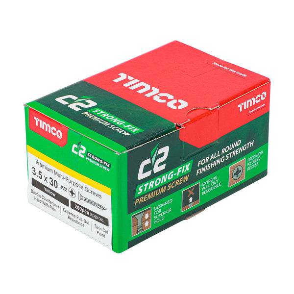 TIMCO C2 Strong-Fix Multi-Purpose Premium Countersunk Gold Woodscrews