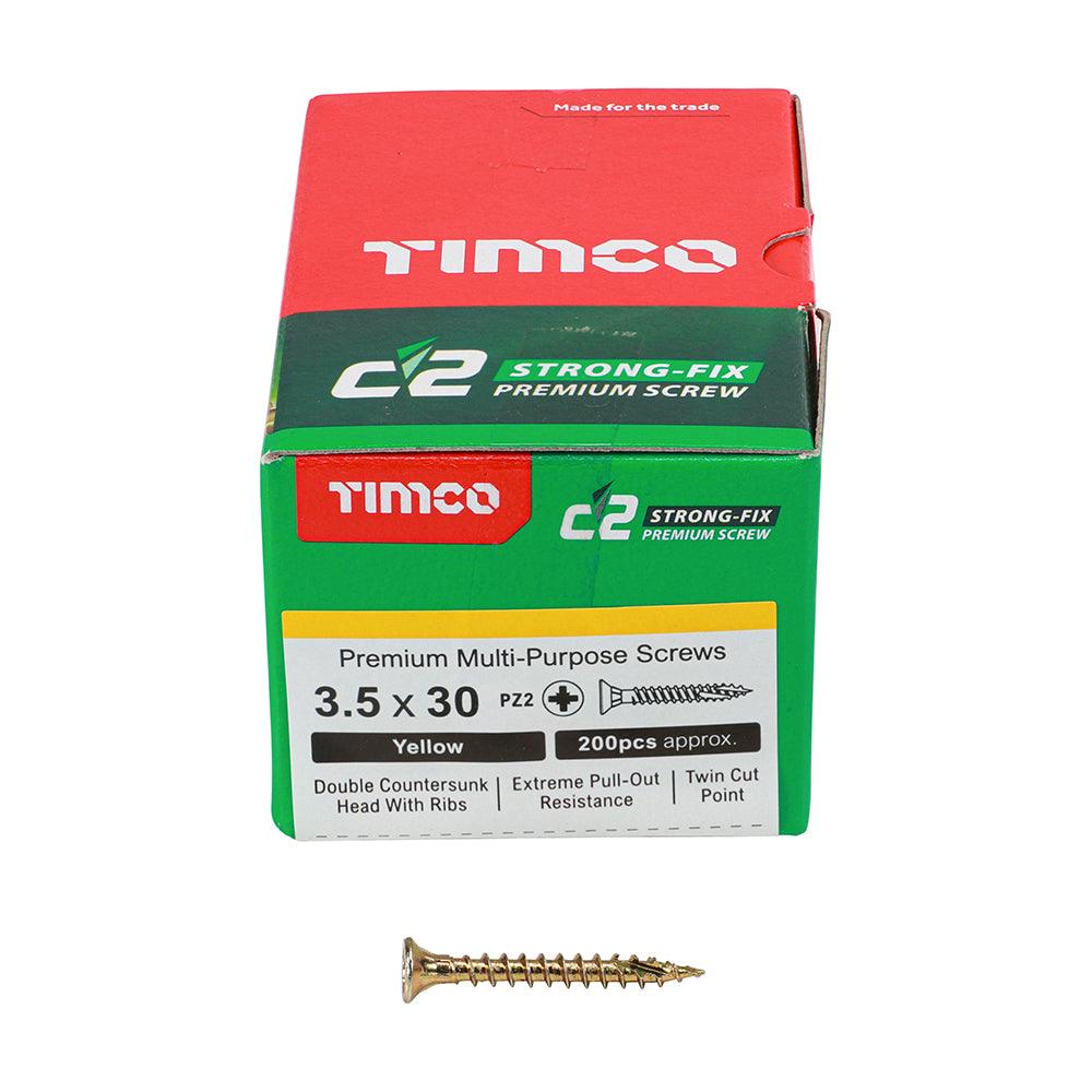 TIMCO C2 Strong-Fix Multi-Purpose Premium Countersunk Gold Woodscrews