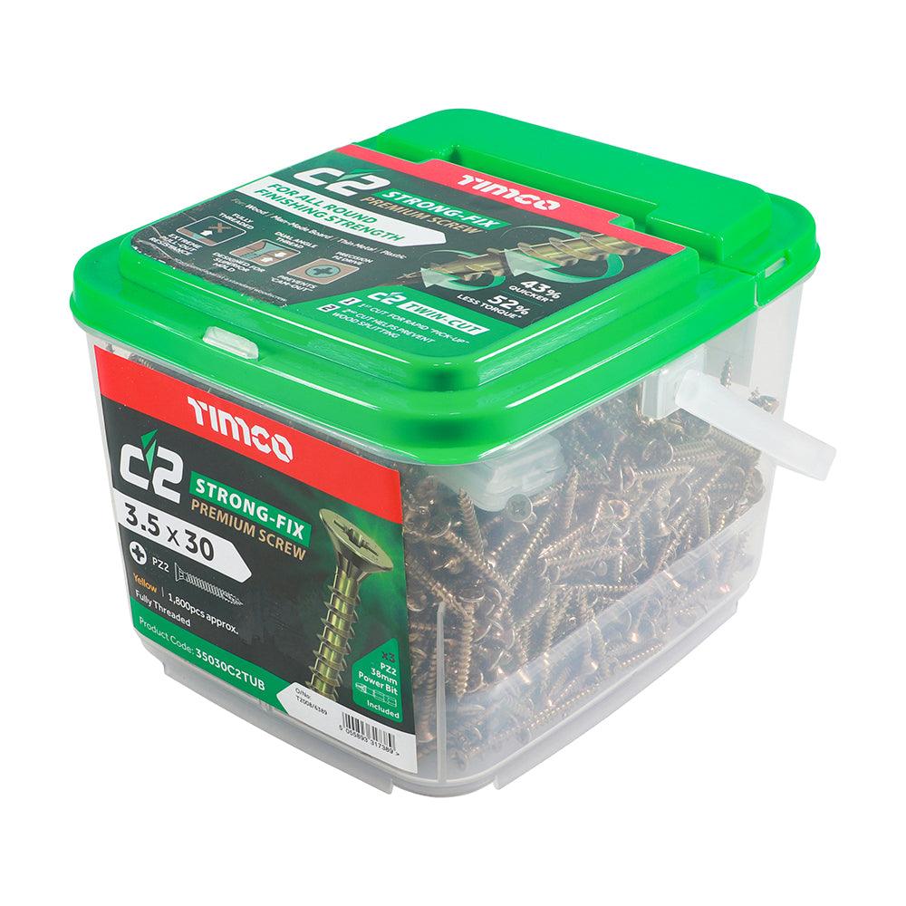 TIMCO C2 Strong-Fix Multi-Purpose Premium Countersunk Gold Woodscrews