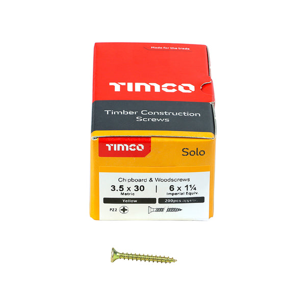 TIMCO Solo Countersunk Gold Woodscrews