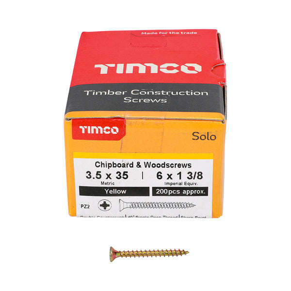 TIMCO Solo Countersunk Gold Woodscrews