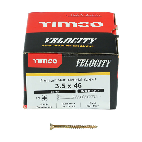 TIMCO Velocity Premium Multi-Use Countersunk Gold Woodscrews