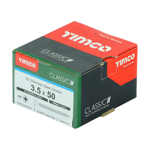 TIMCO Classic Multi-Purpose Countersunk A2 Stainless Steel Woodcrews