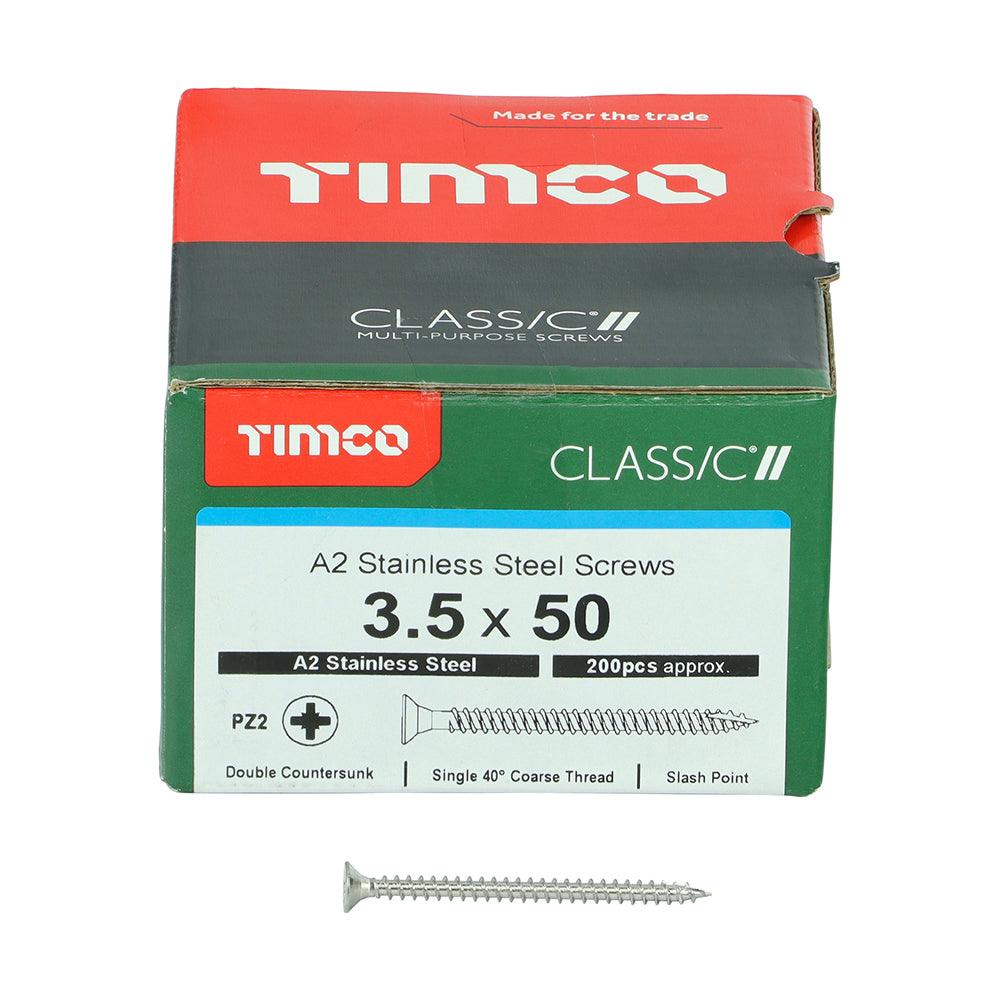 TIMCO Classic Multi-Purpose Countersunk A2 Stainless Steel Woodcrews