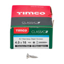 TIMCO Classic Multi-Purpose Countersunk A2 Stainless Steel Woodcrews