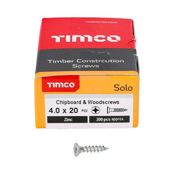 TIMCO Solo Countersunk Silver Woodscrews