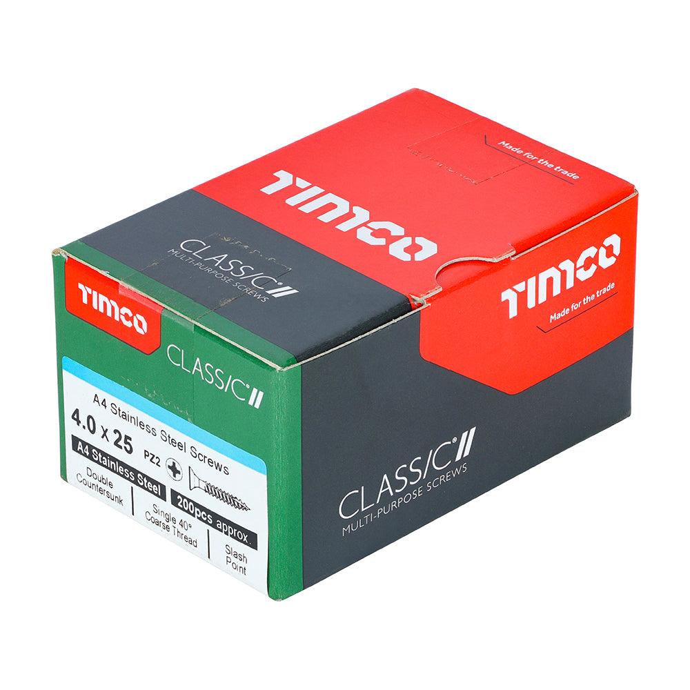 TIMCO Classic Multi-Purpose Countersunk A4 Stainless Steel Woodcrews