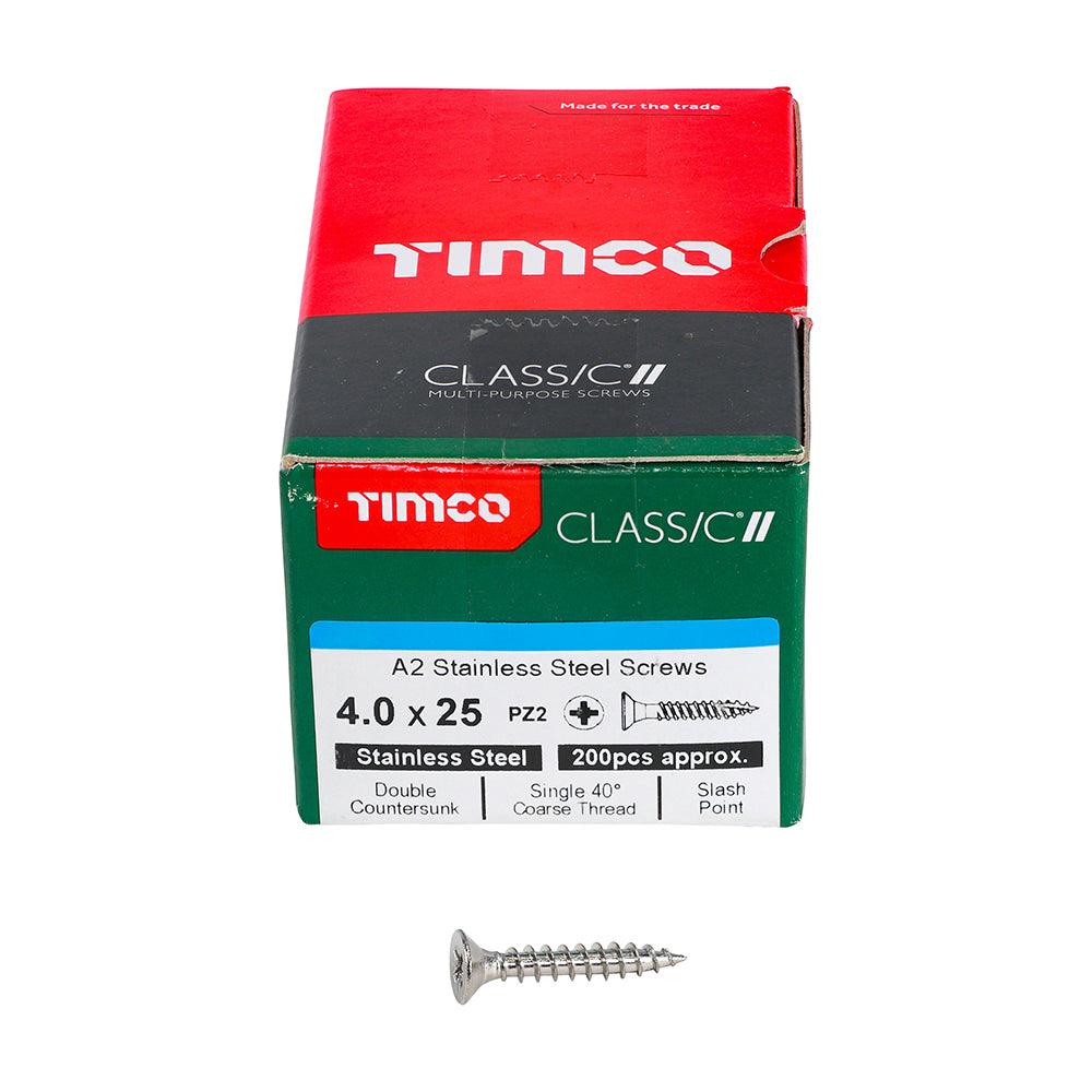 TIMCO Classic Multi-Purpose Countersunk A2 Stainless Steel Woodcrews