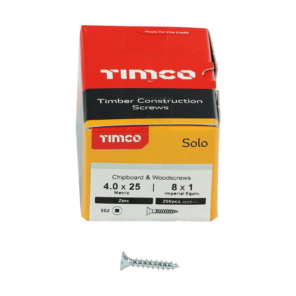 TIMCO Solo Countersunk Silver Woodscrews