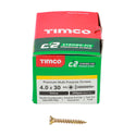 TIMCO C2 Strong-Fix Multi-Purpose Premium Countersunk Gold Woodscrews