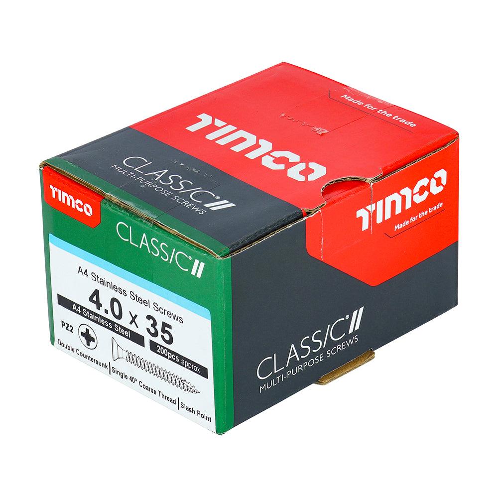 TIMCO Classic Multi-Purpose Countersunk A4 Stainless Steel Woodcrews