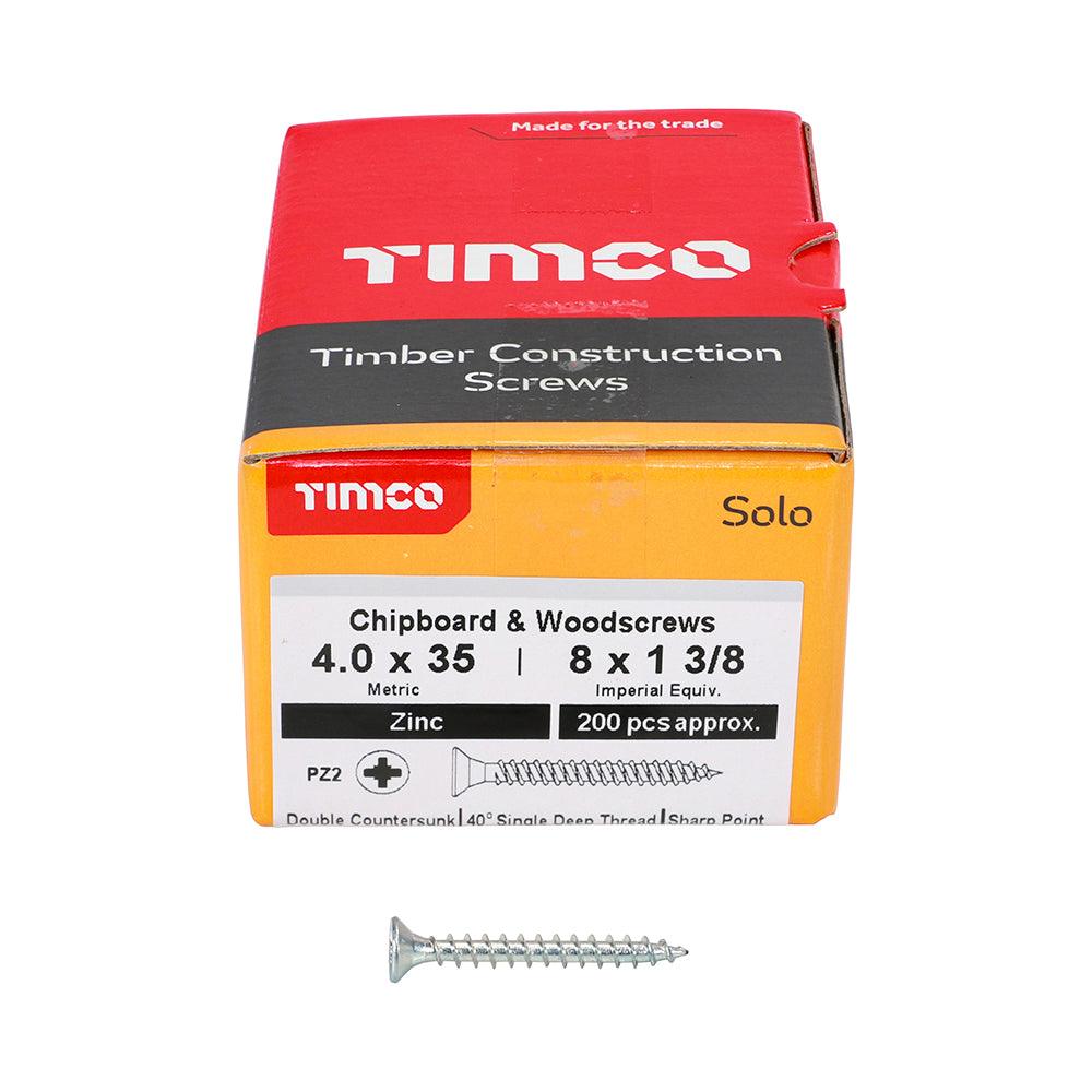 TIMCO Solo Countersunk Silver Woodscrews